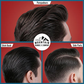 Rocky Mountain Barber Company applying pomade with fingers for easy control