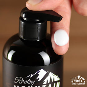 Rocky Mountain Barber Company styling in use on short hair providing natural low-shine hold