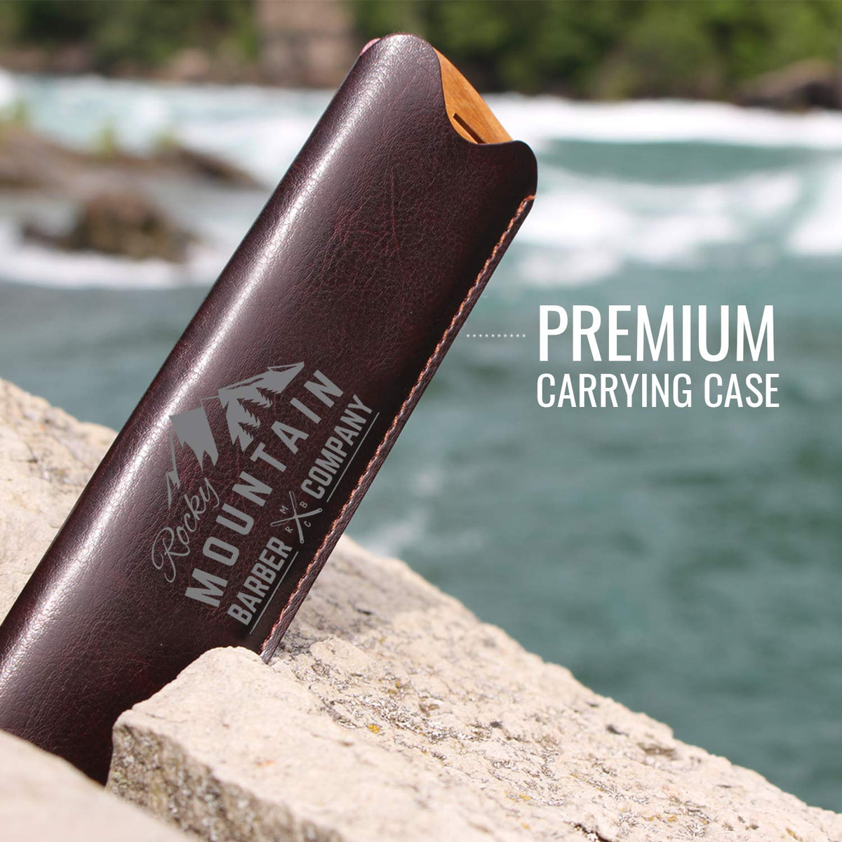 Rocky Mountain Barber Company medium tooth detail for detangling thicker head hair