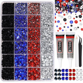 RODAKY front packaging showing mixed-color rhinestones and accessories, quick selection benefit