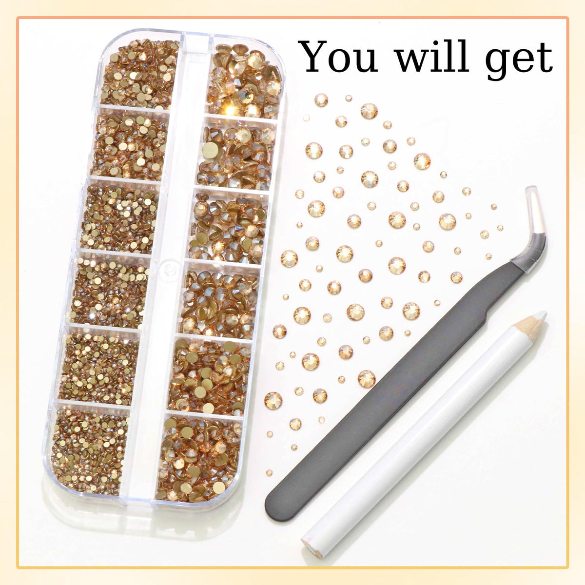 RODAKY open box displaying six mixed sizes organized for easy selection and storage