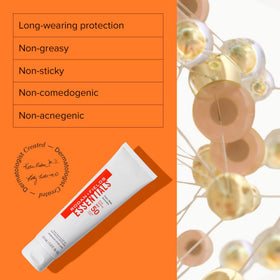 RODAN + FIELDS close-up of creamy sunscreen texture demonstrating lightweight, fast-absorbing hydration
