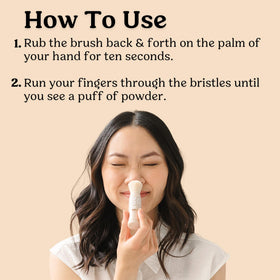 Roe Wellness used for face touch-up over makeup with natural finish