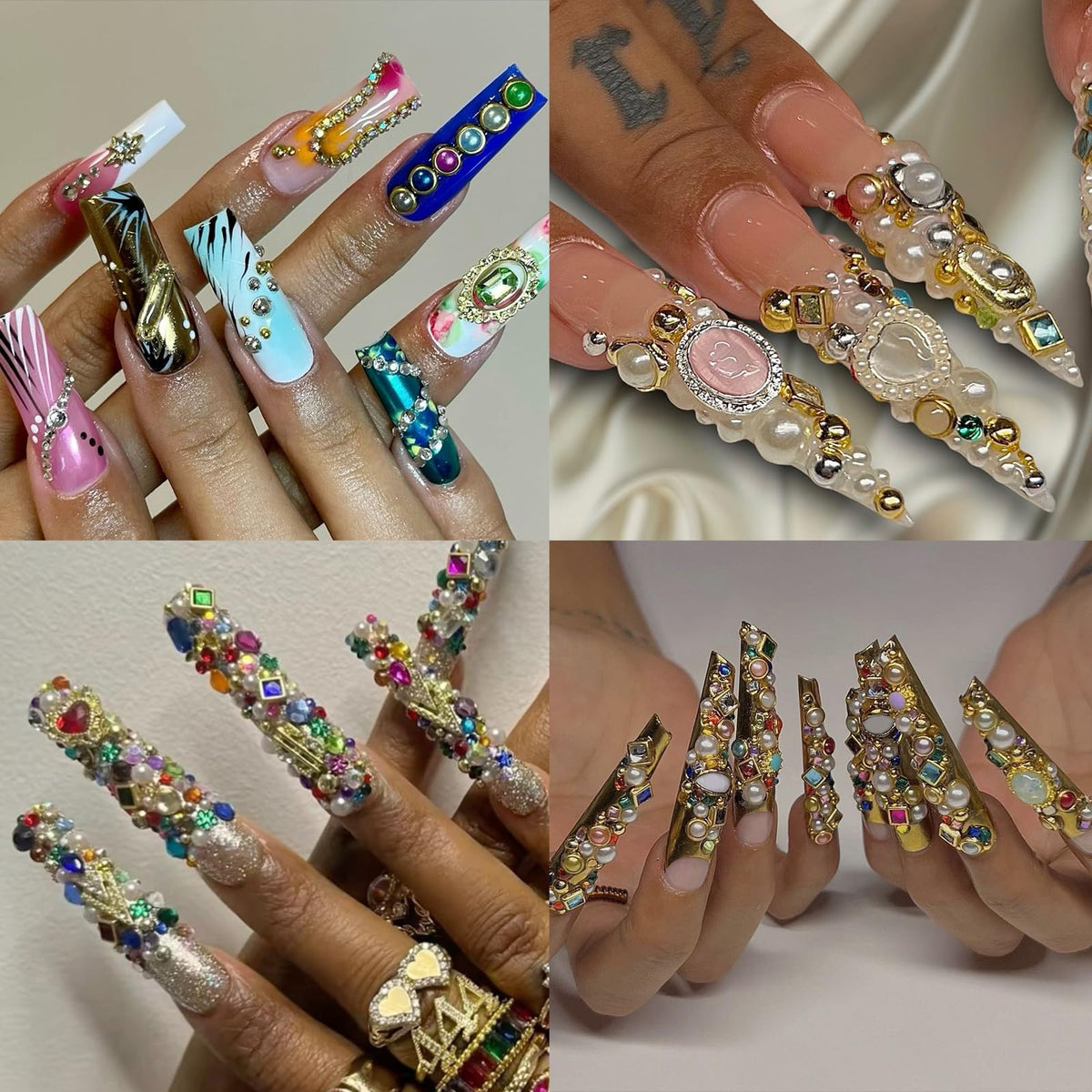 ROFIBUT charms applied on a manicure illustrating quick glam transformation