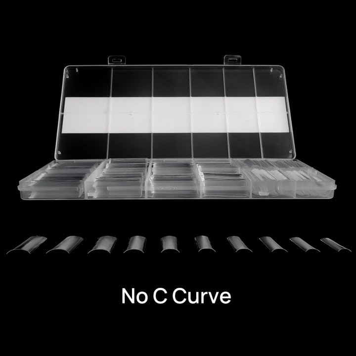Rofran close-up of a single clear square tip showing smooth surface and easy adhesion