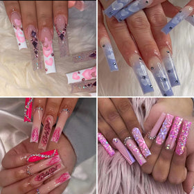 Rofran tips applied in a salon demonstrating professional finished look