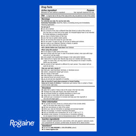 Rogaine before and after progress notes showing tracking of gradual hair improvement