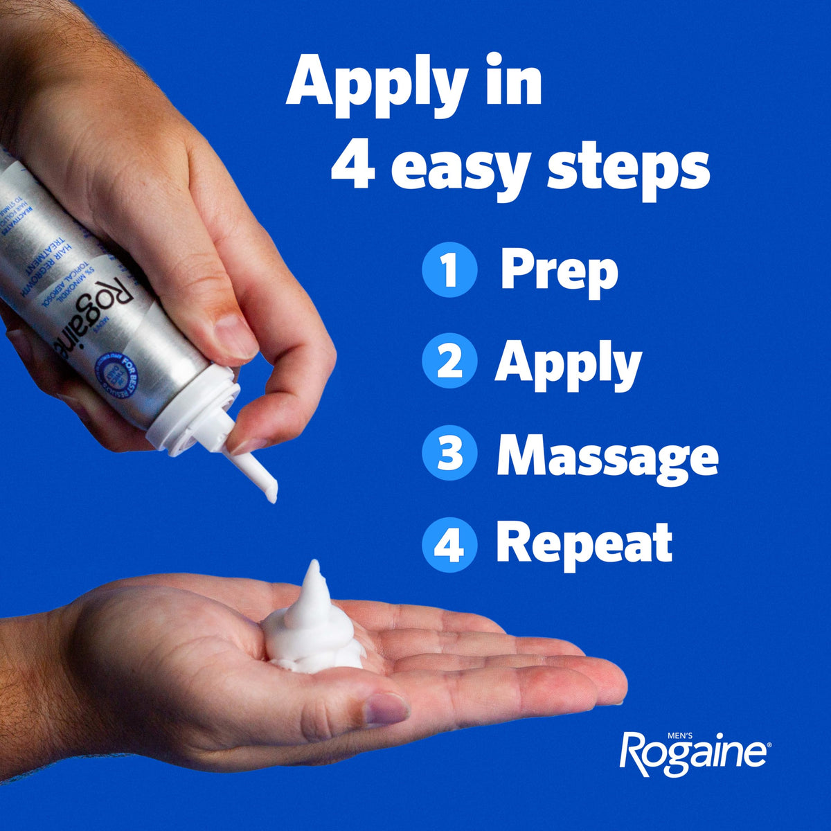 Rogaine size comparison with ruler demonstrating compact travel-friendly benefit