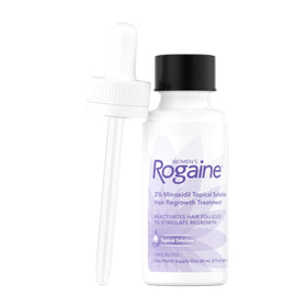 Rogaine dropper and cap ready for precise 1 mL application benefit