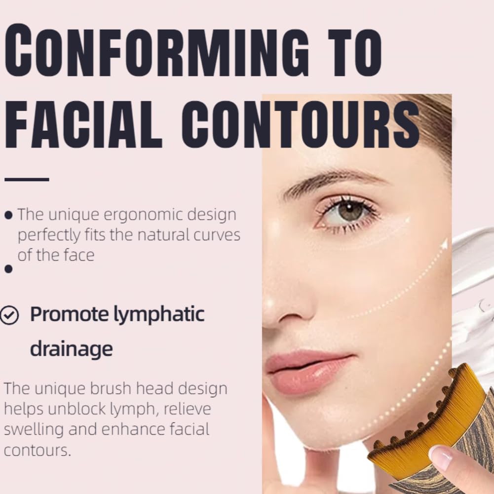 ROKATY brush in use applying serum for improved product absorption