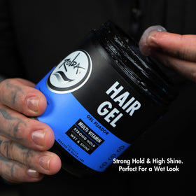 Rolda gel creating spiked hair, showing flexible shaping and medium hold