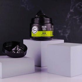 Rolda open cap showing black gel texture, brand demonstrates easy scoop application