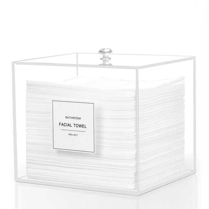 Rolheit front view clear acrylic box showing neat storage benefit