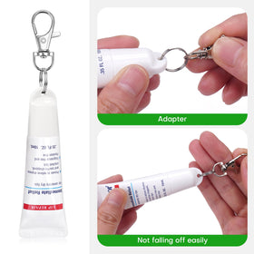 Rolitwils cap clipped to backpack strap for hands-free convenience