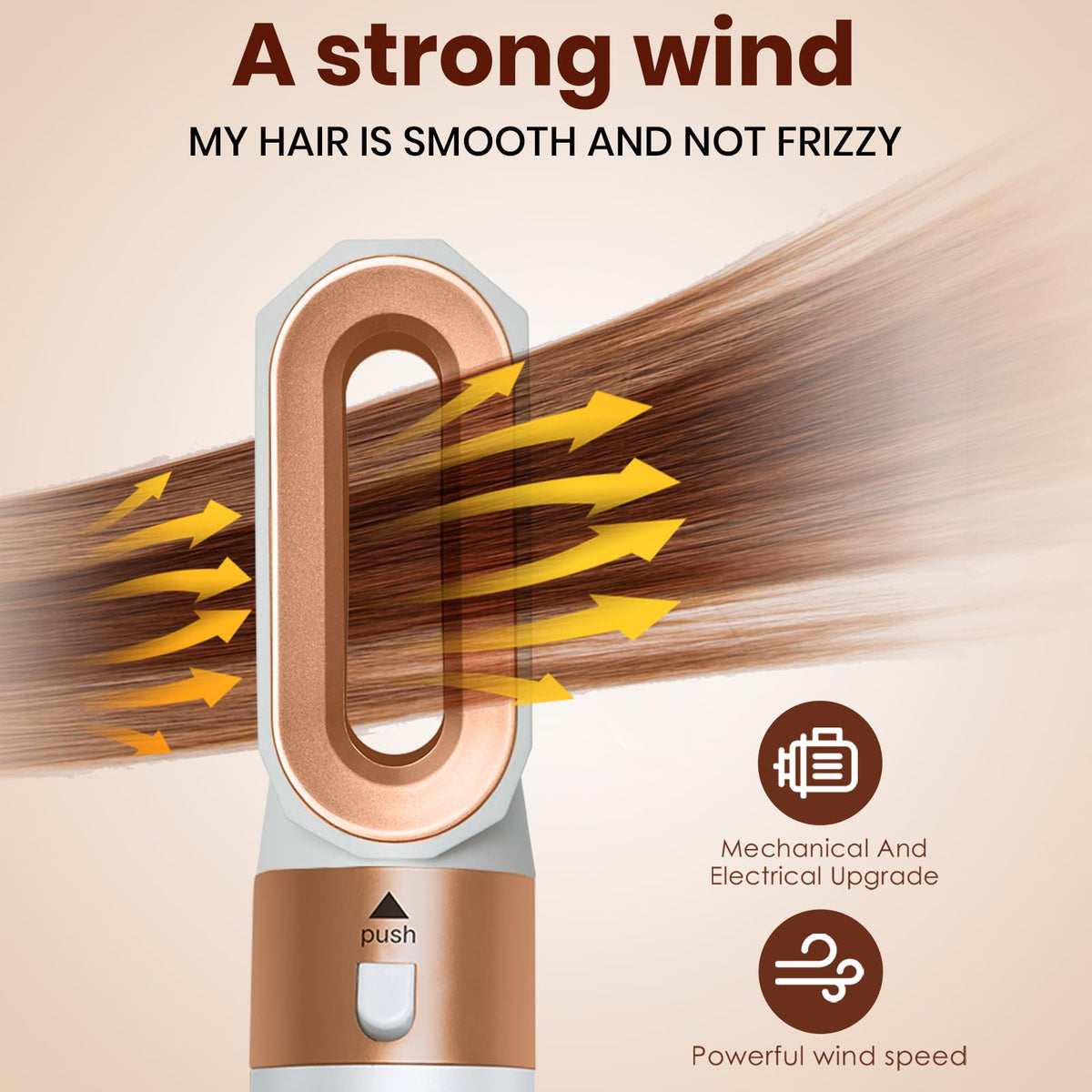 Roll With Us Depot air curler rotating action producing automatic air-wrapped curls quickly