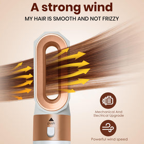 Roll With Us Depot air curler rotating action producing automatic air-wrapped curls quickly