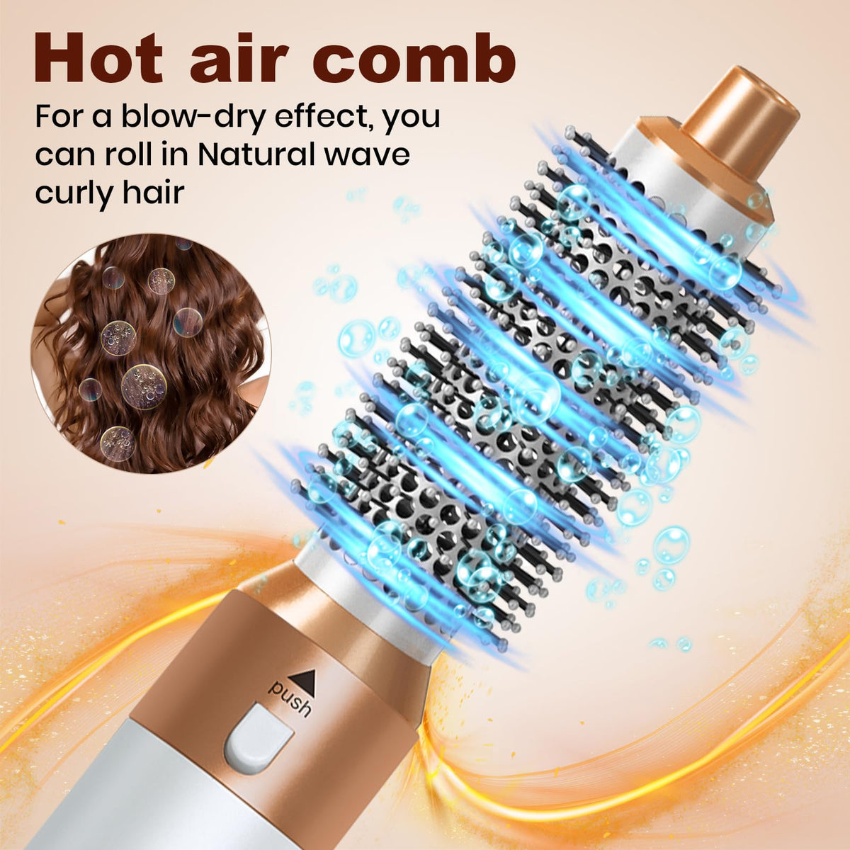 Roll With Us Depot ceramic barrel close-up showing smooth surface for even heat and reduced frizz