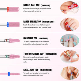 Rolokit bit in use cleaning cuticles to deliver precise, efficient prep