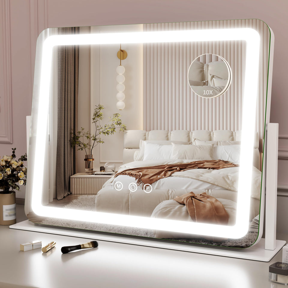 ROLOVE front view vanity mirror showing full-face reflection and clean styling