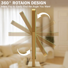 ROLOVE mirror next to hand and cosmetics to show compact size and scale