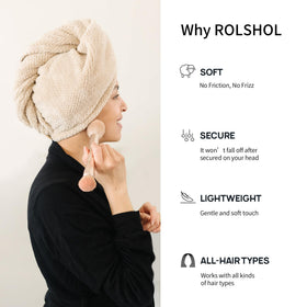 ROLSHOL wooden button and elastic loop detail, ensures secure no-slip fastening
