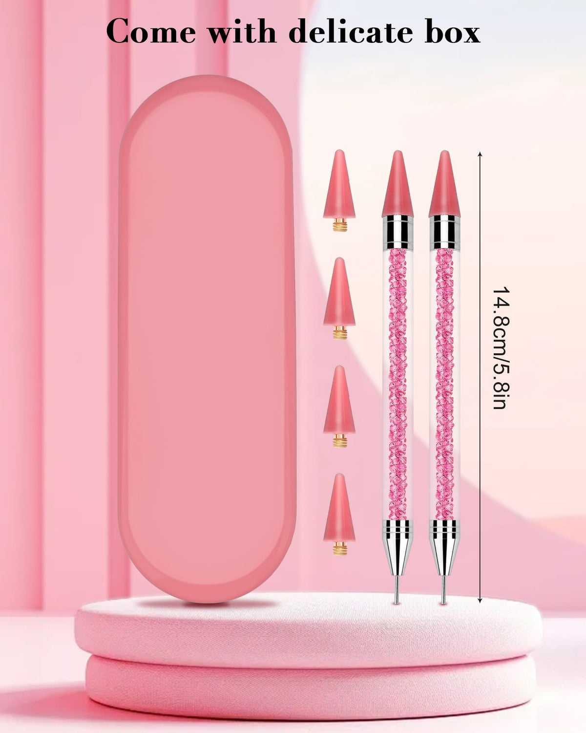 Rolybag tool picking rhinestone on nail for neat application