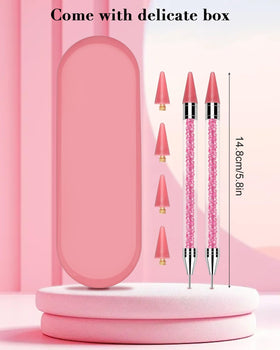 Rolybag tool picking rhinestone on nail for neat application
