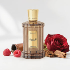 ROMASS bottle front view showing elegant design and gift-ready appeal