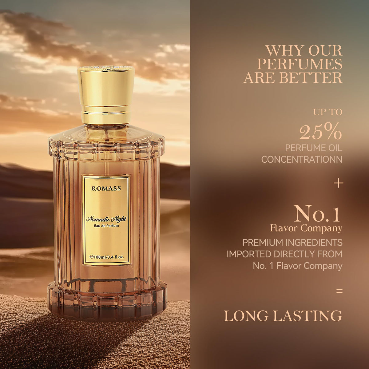 ROMASS perfume near campfire scene conveying warm woody atmosphere
