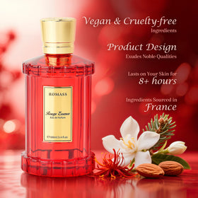 ROMASS glass texture reflection emphasizing premium presentation and quality