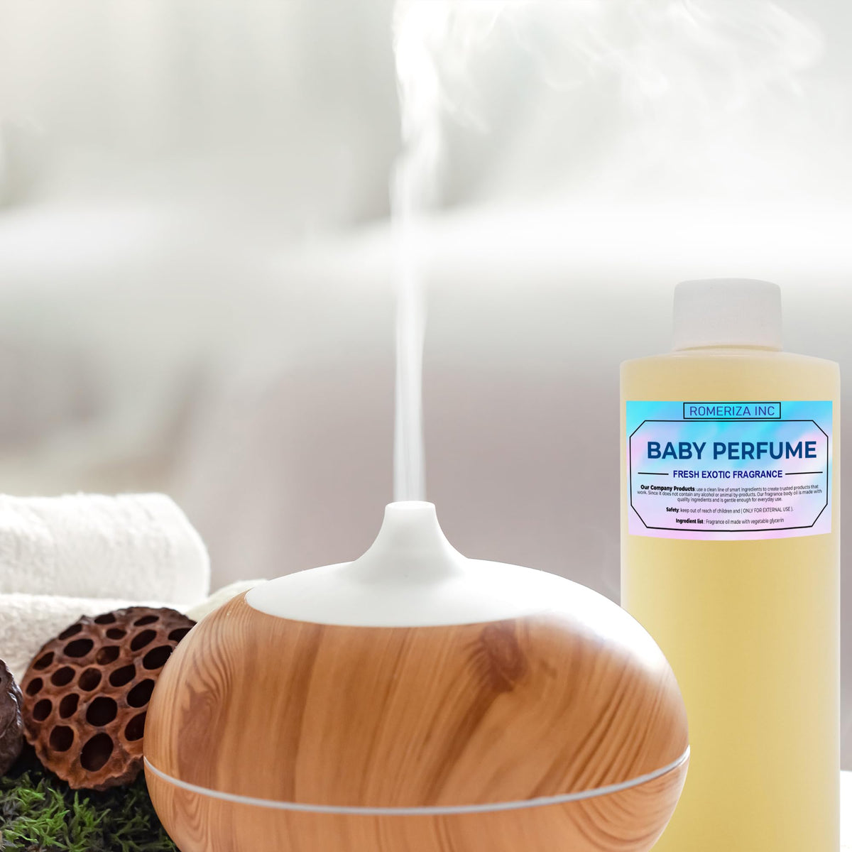 romeriza label close-up showing ingredients and clear formulation benefit