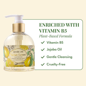 ROMIIE ZOI foam texture on hand illustrating gentle lather benefit: soft cleansing