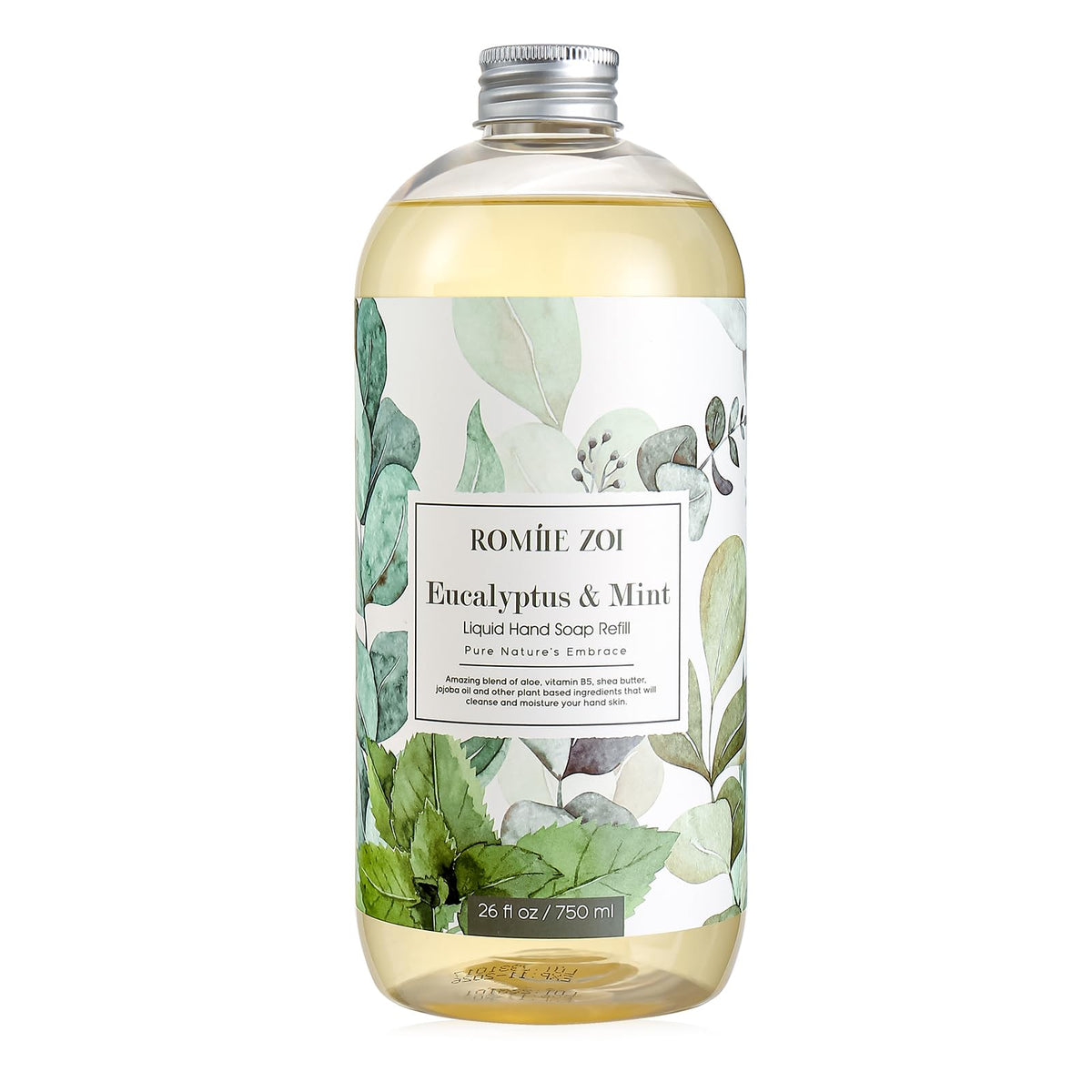 ROMIIE ZOI front bottle shot showing eucalyptus and mint scent benefits