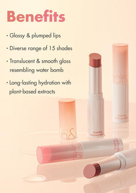 rom&nd twist-up stick exposed to show easy application and no tugging benefit