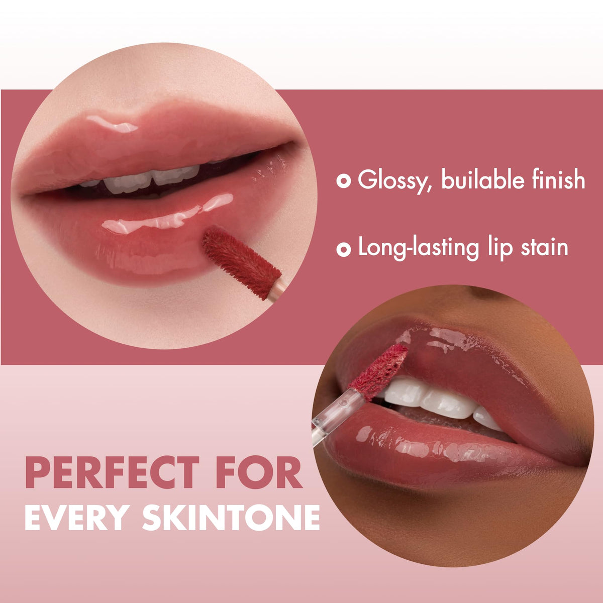 rom&nd texture close detail highlighting clear glossy, hydrating benefit