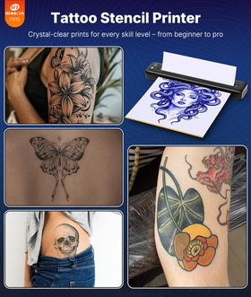 Rongta F81S in tattoo studio setting showing organized workspace and professional use