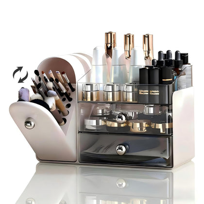 RONGZHIERK front view showing closed organizer and tidy vanity benefit