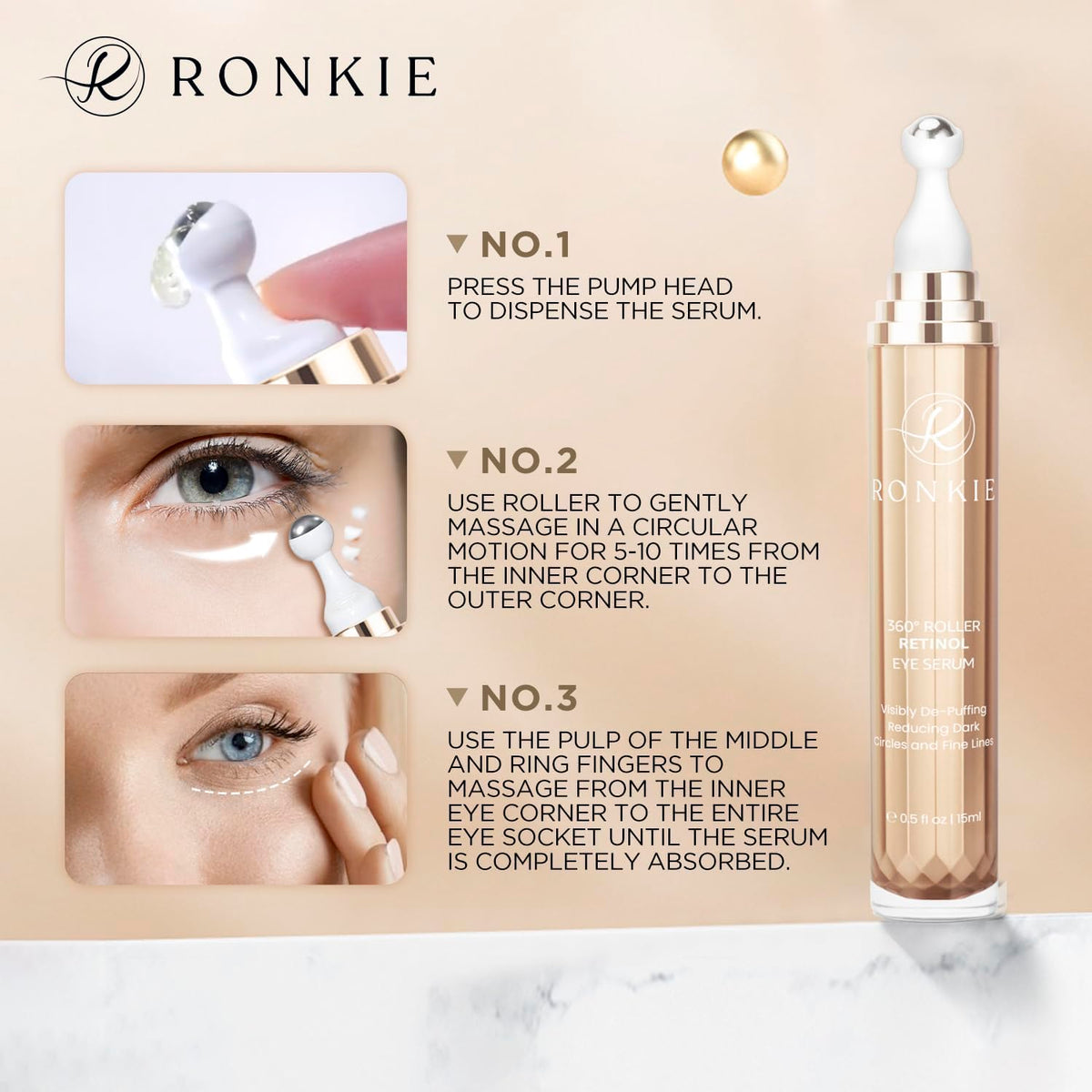 RONKIE lifestyle image of stick in a travel bag for on-the-go brightening