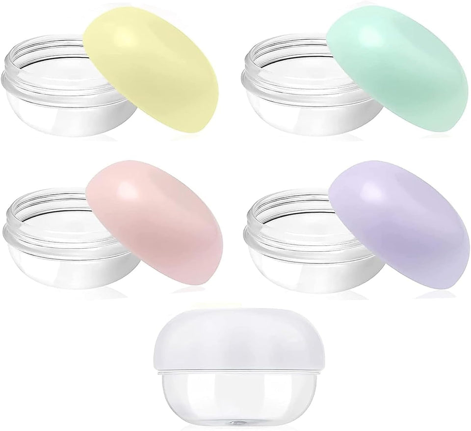RONRONS front view of 5-piece travel jar set showing compact storage benefit