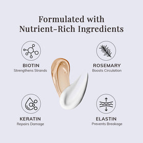RootStim conditioner cream texture on spoon, indicating smoothing hydration and detangling benefit