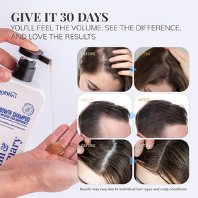RootStim pump dispensing shampoo to demonstrate easy application