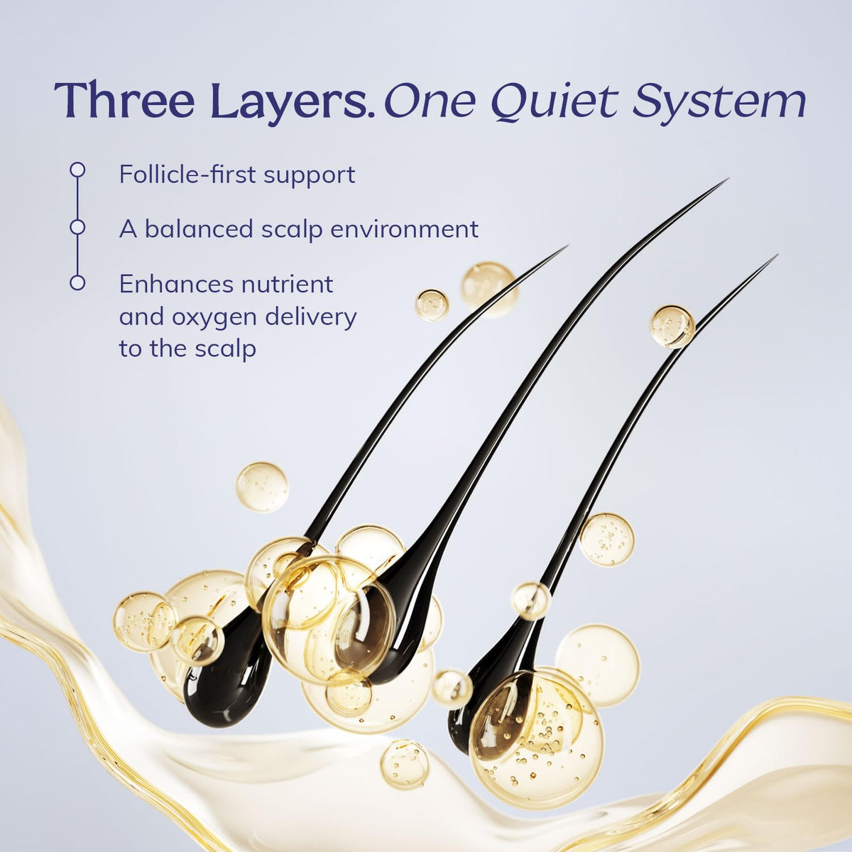 RootStim being applied to thinning scalp showing targeted use