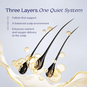 RootStim being applied to thinning scalp showing targeted use