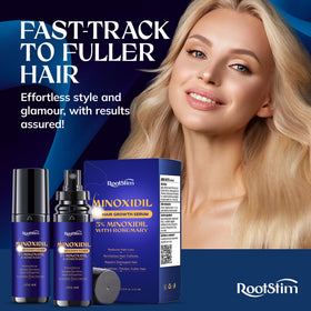 RootStim rosemary sprig near bottle highlighting natural extract for scalp conditioning
