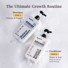 RootStim styled hair after use showing improved thickness and shine