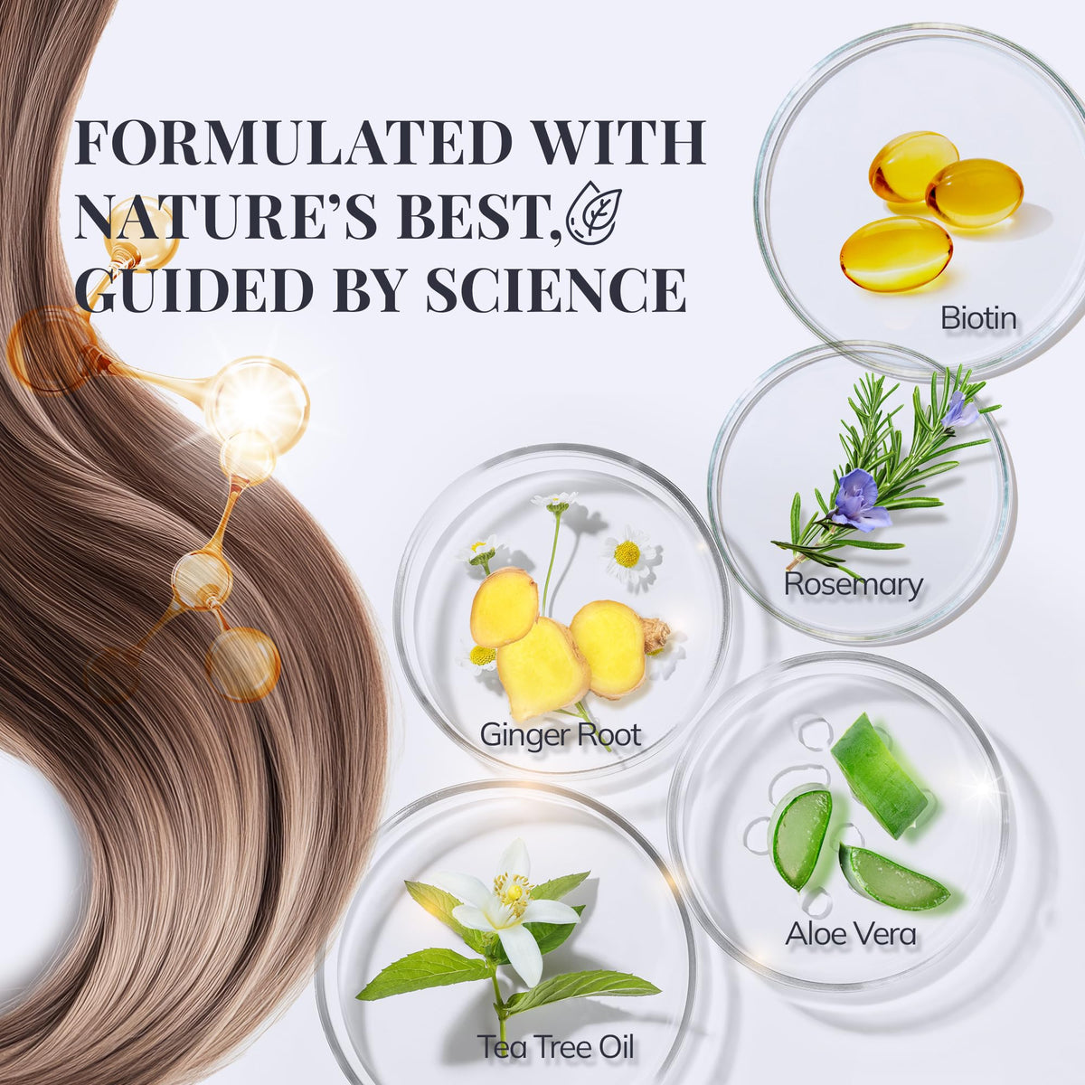 RootStim shampoo lather texture illustrating gentle cleansing benefit