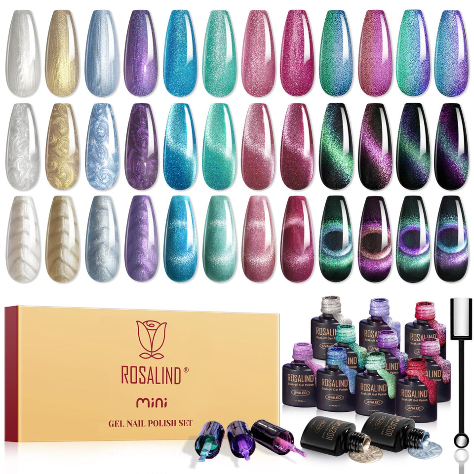ROSALIND front packaging showing all 12 mini bottles and magnet, ideal gift