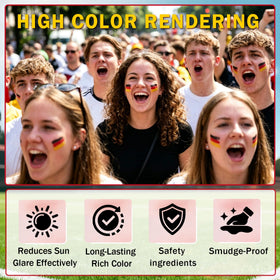 Rosawee stick applied under eye demonstrating quick coverage to reduce glare during play