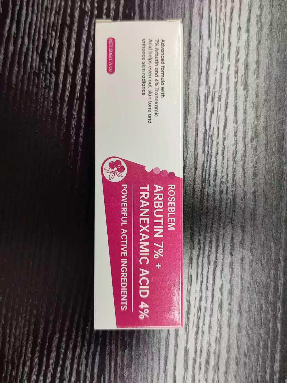 Roseblem under-eye application demonstrating gentle targeting and brightening
