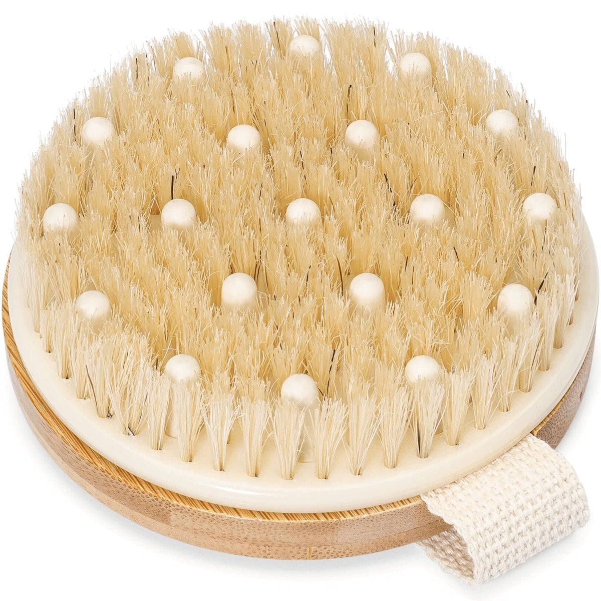 Rosena brush placed beside towel in bathroom for convenient daily routine